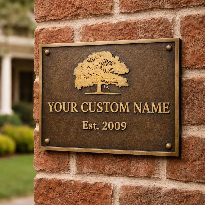 Personalized Bronze Plaque | Durable Outdoor, Business & Property Signage