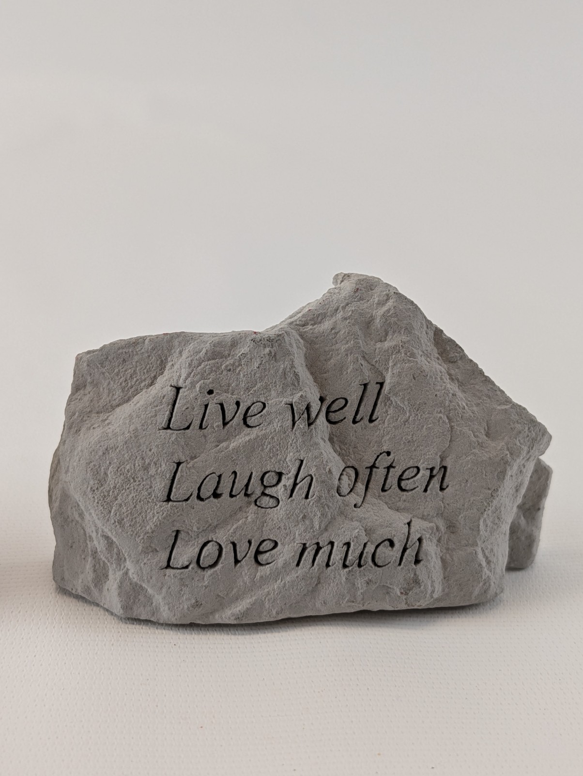 Set of 2 Inspirational Faux Stone Decor “Life is Good” & “Live Well 4×3”