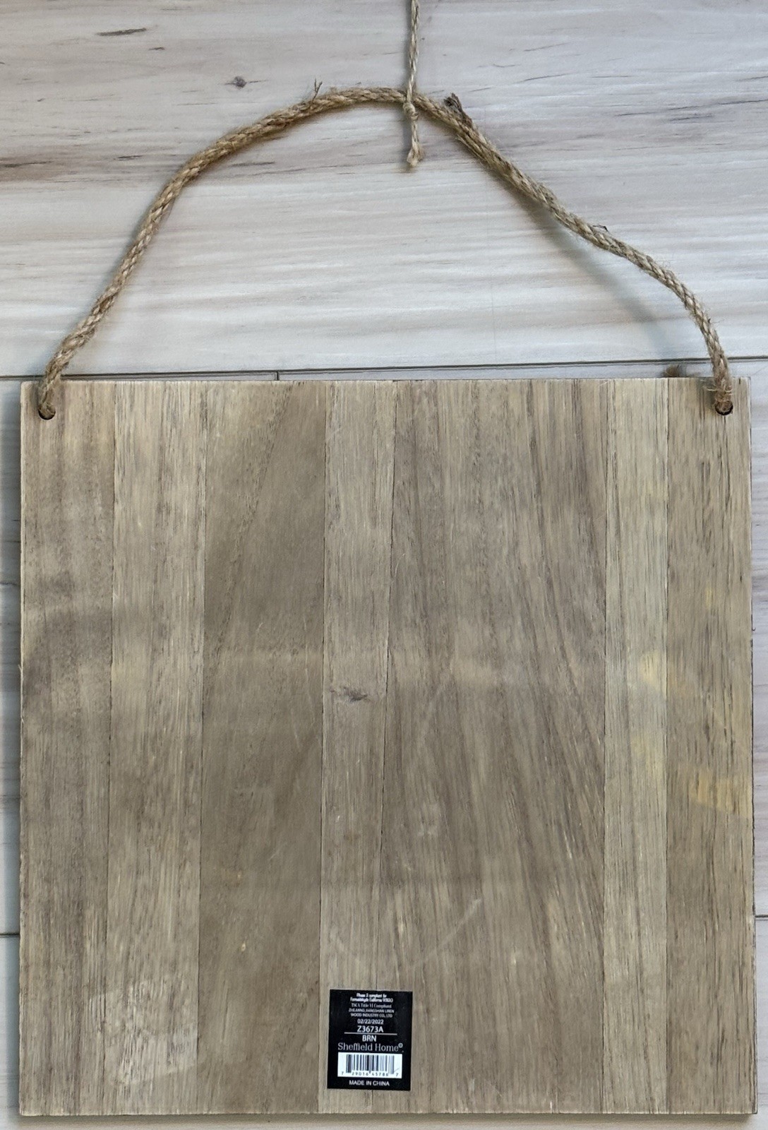 Lake House Rules Wall Sign 12×12 Rustic Farmhouse Decor Rope Hanging 12×12