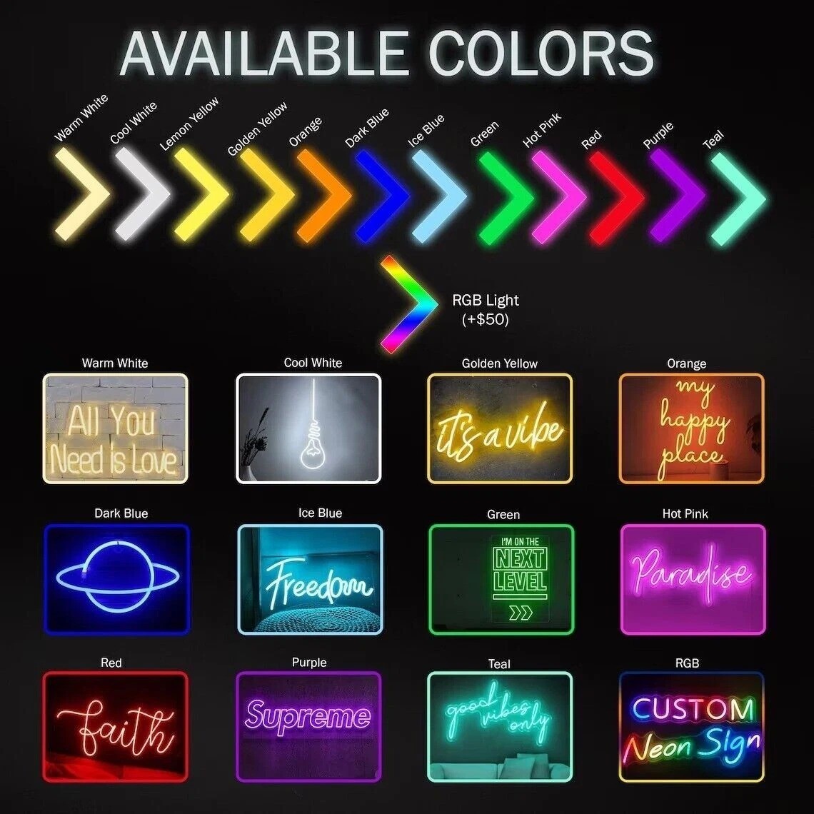 Custom Logo Neon Sign Personalized Business LED Wall Light Sign Decor