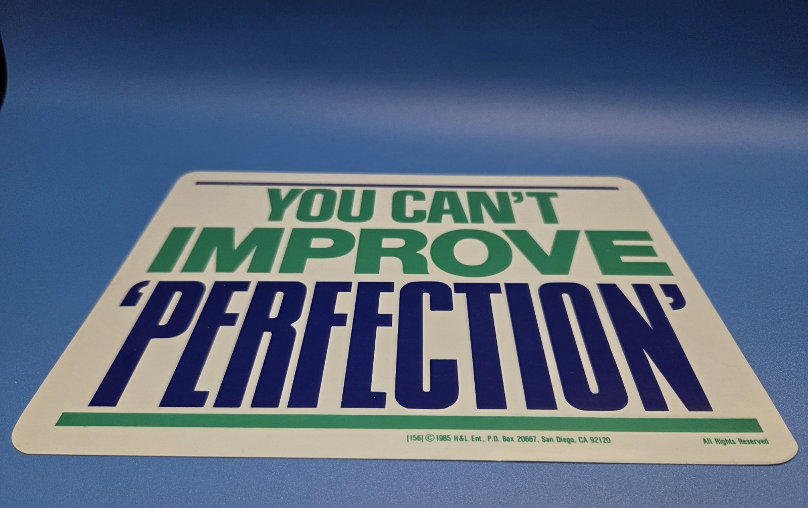 Lot Of 2 Vintage Flexible Plastic Humorous Signs Desktop 10.5″ L X 8″ H 1985