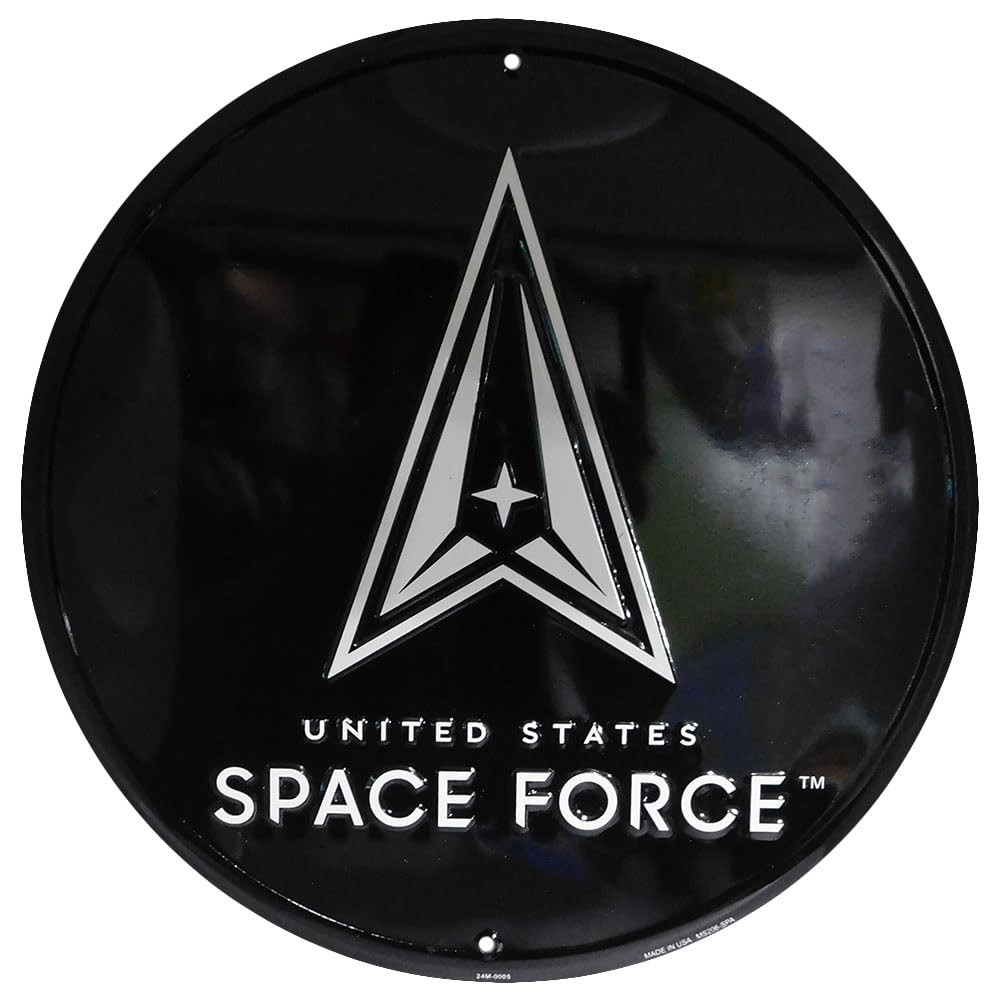 United States Space Force Round 12″ Metal Plate Sign