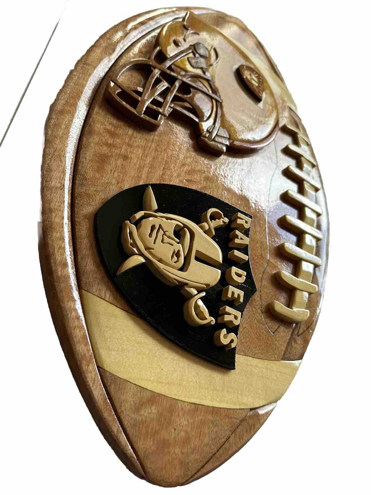 FOOTBALL RAIDERS HOME DECOR WOODEN WALL ART, 100% NATURAL WOOD UNIQUE WALL ART
