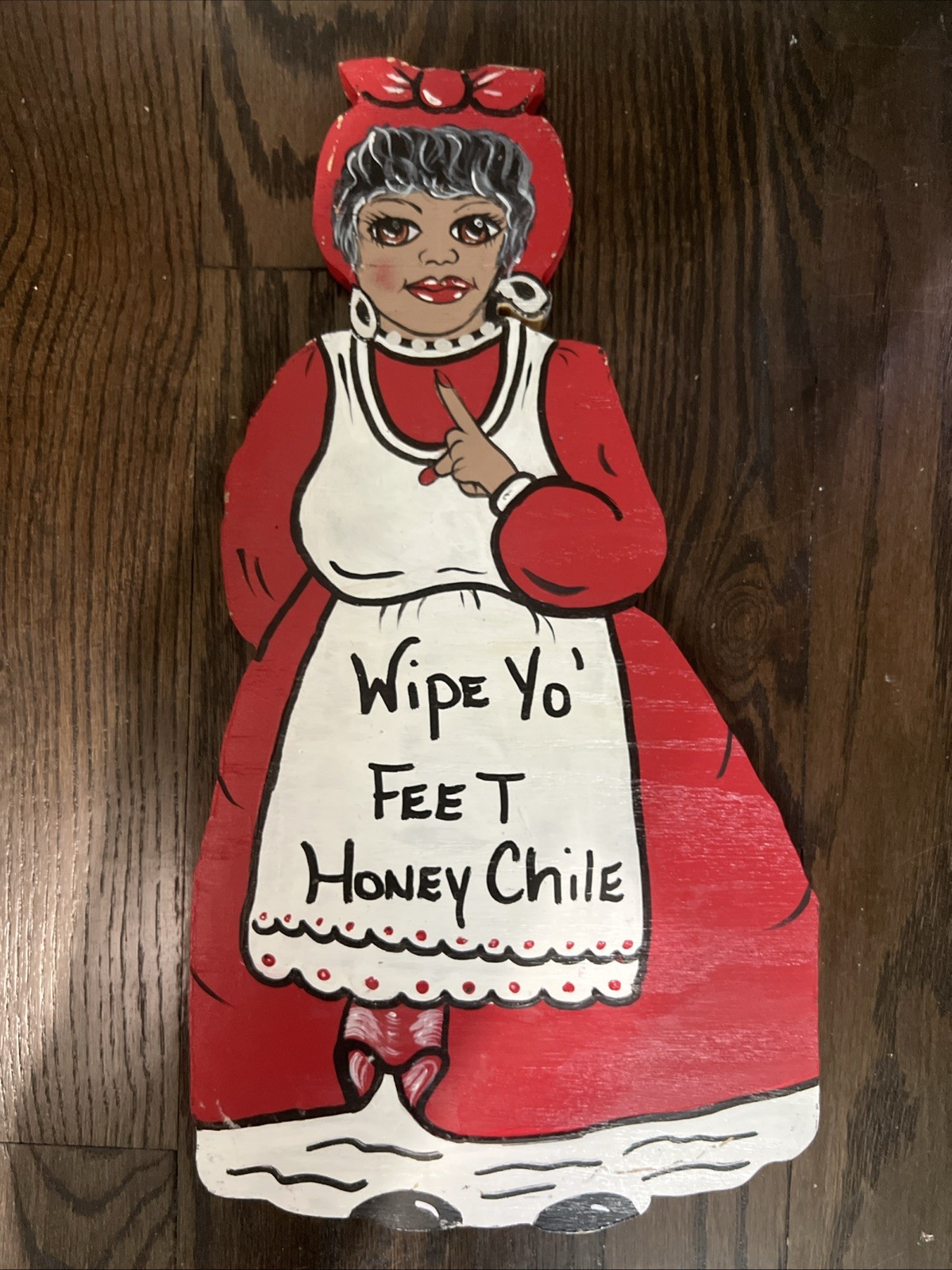 Handmade painted wood sign woman farmhouse home decor