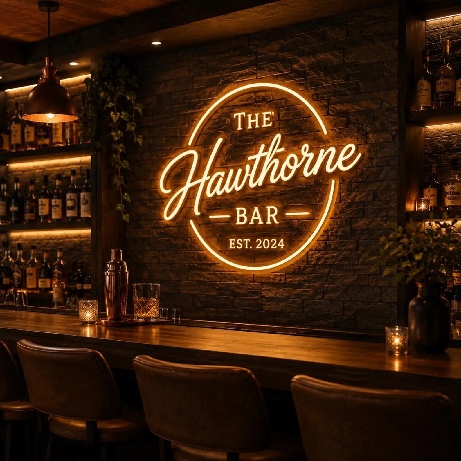 Custom Bar Neon Sign Personalized Business Logo Cocktail Pub Signs Decor