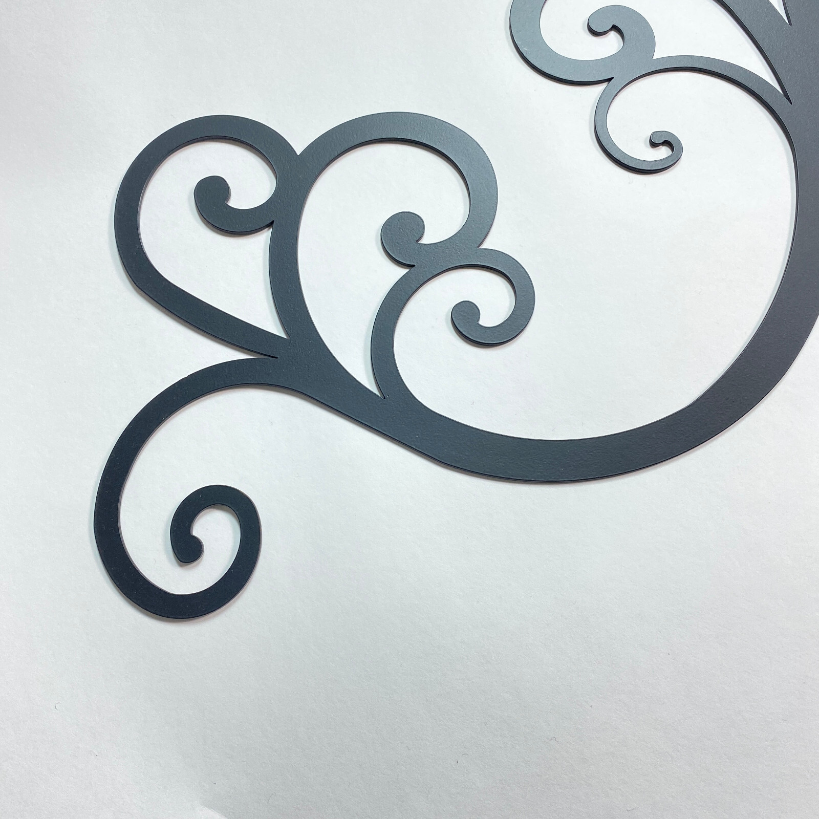 2 PK Wrought Iron Metal Scrolled Door Wall Decoration Plaque Art 24″ x 9.5″ 2mm