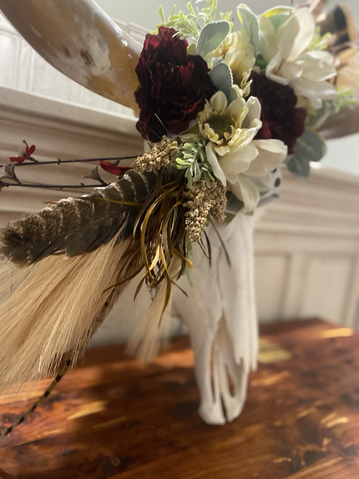 Rustic Wedding/Home Custom Longhorn Wall Decor OOAK Piece