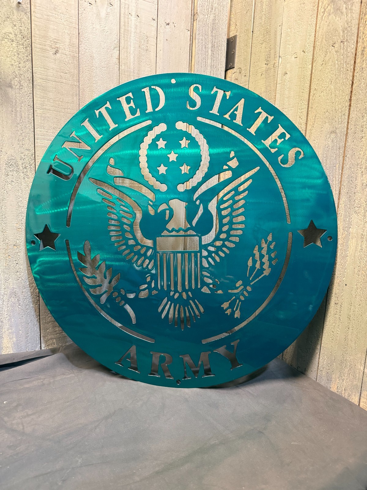 Metal 24″ United States Army Crest Logo Military Plasma Cut Sign Art