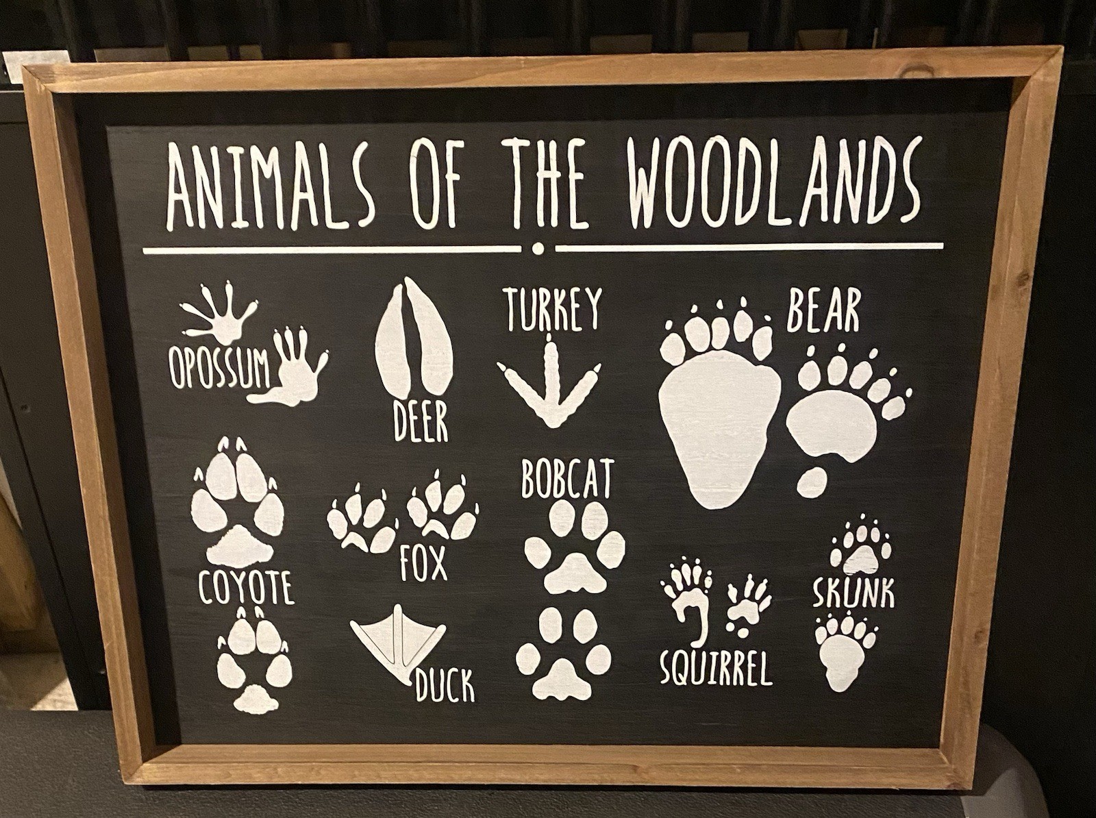 Woodland Animals Decorative Printed Wood Wall Plaque with Animal Print
