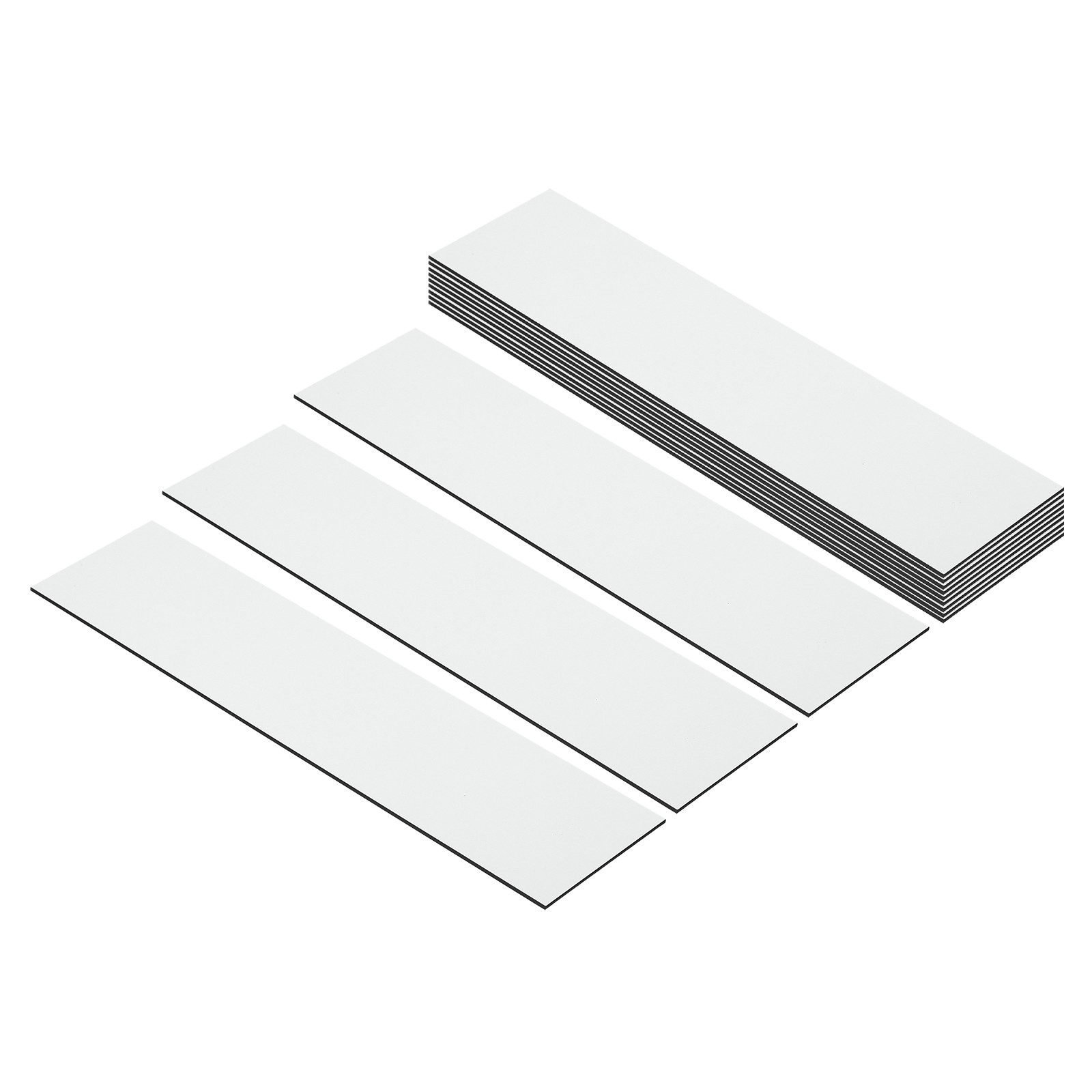 8″x2″ Blank Name Plates, 12 Pack Custom Engraved Name Plate, White, Black