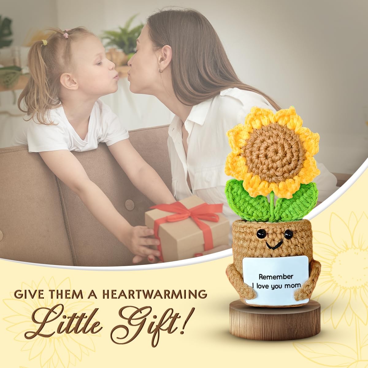 Handmade Crochet Sunflower Gifts for Mom Perfect for Mother’s Day & Birthdays