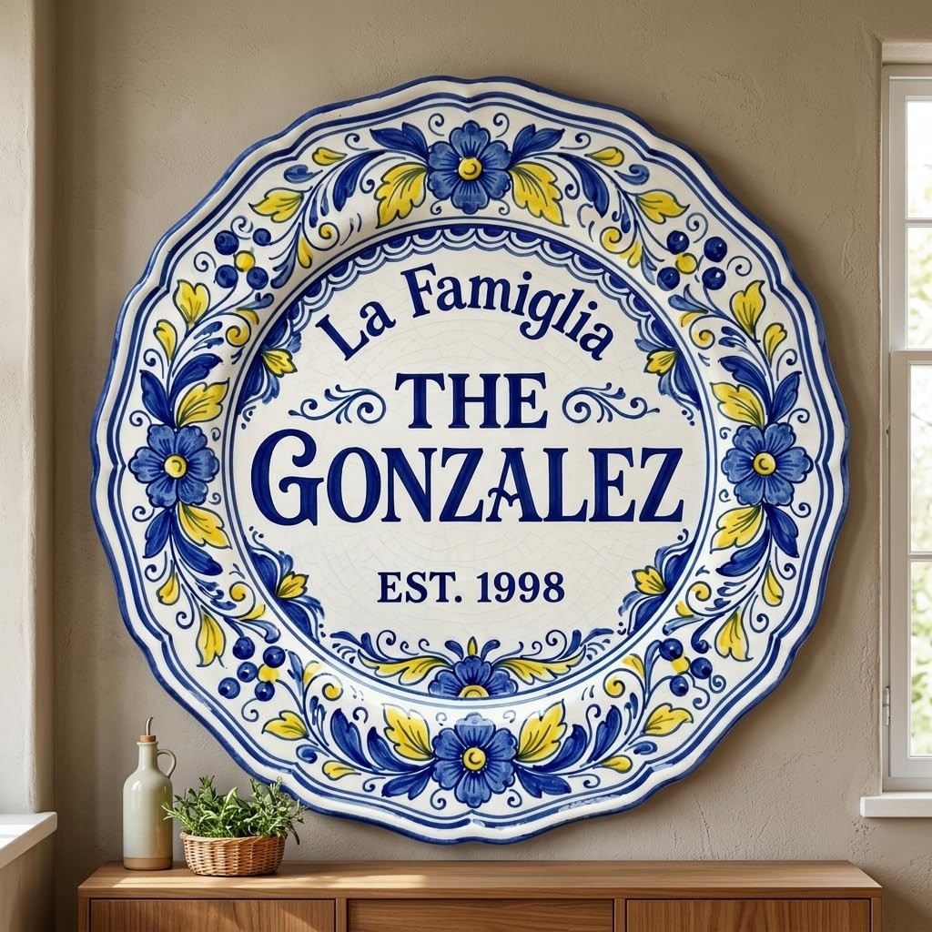 Custom Family Name Sign – Personalized Welcome Wall Decor MDF Plaque