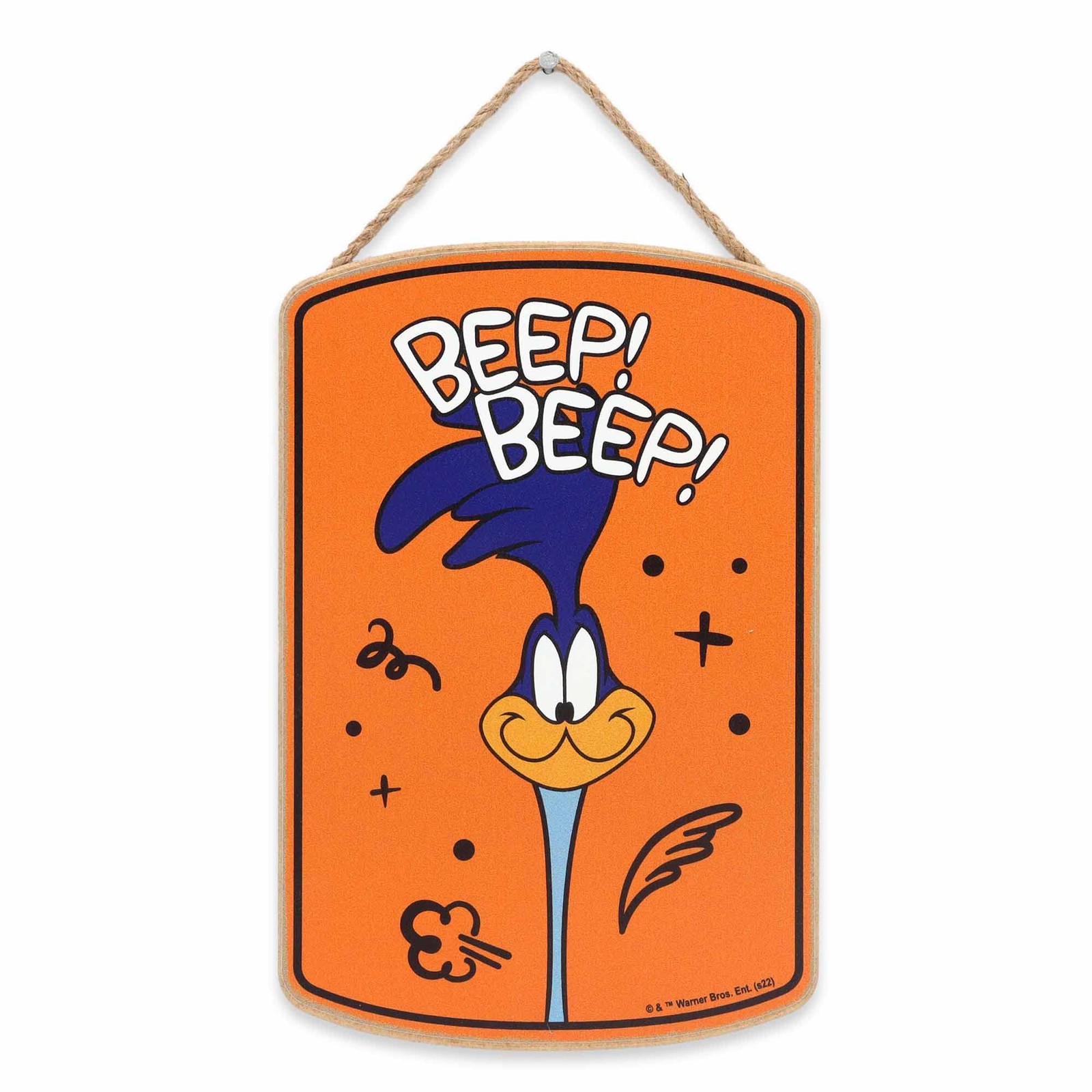 Looney Tunes Road Runner Beep Beep Hanging Wood Wall Decor Fun Road Runner Sign
