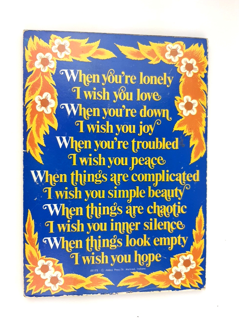 Words of Comfort Wooden Plaque Wall Hanging When You’re Lonely 10 1/2 x 7 1/2 in