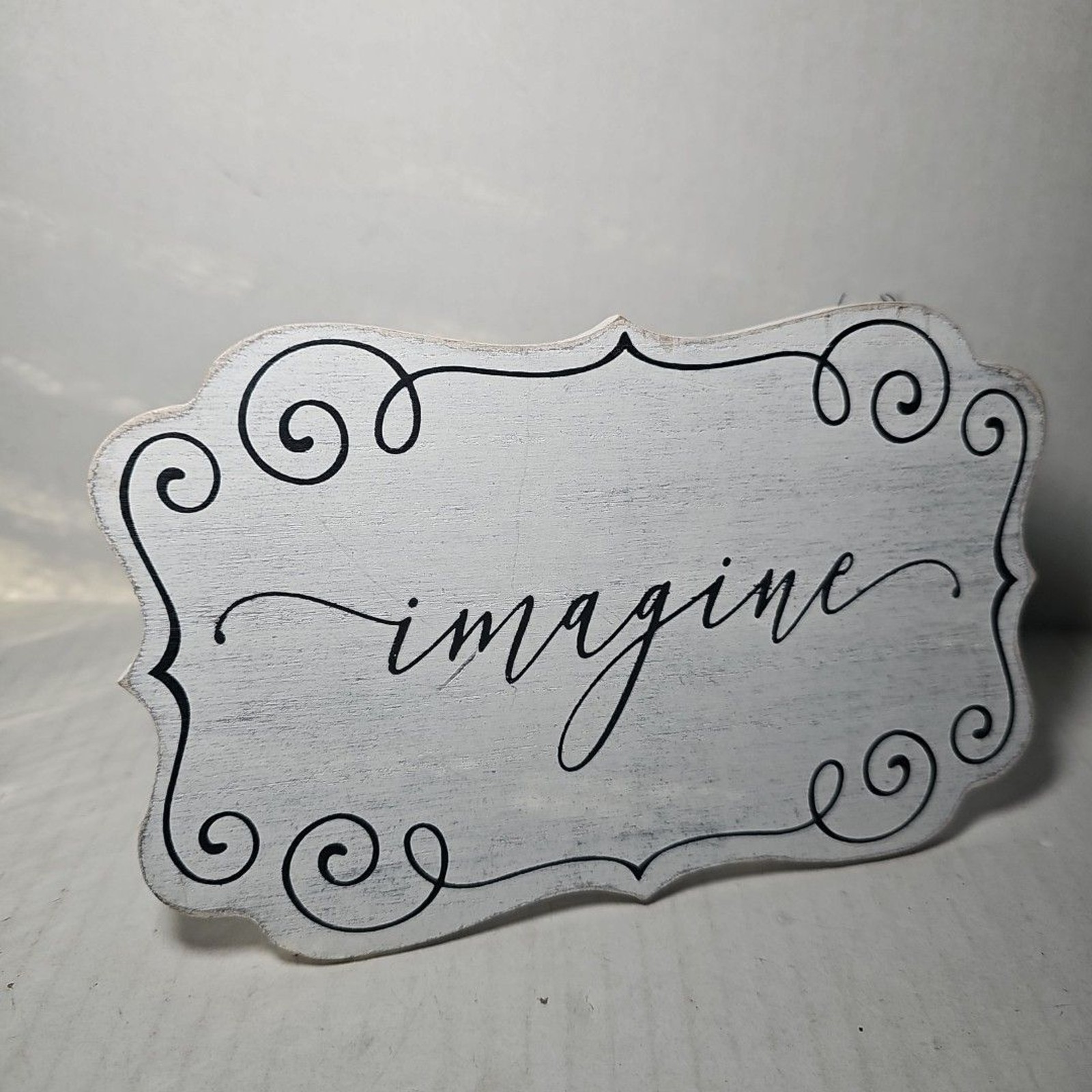 Hobby Lobby Small Imagine Hanging Black And White Sign Or Free Standing