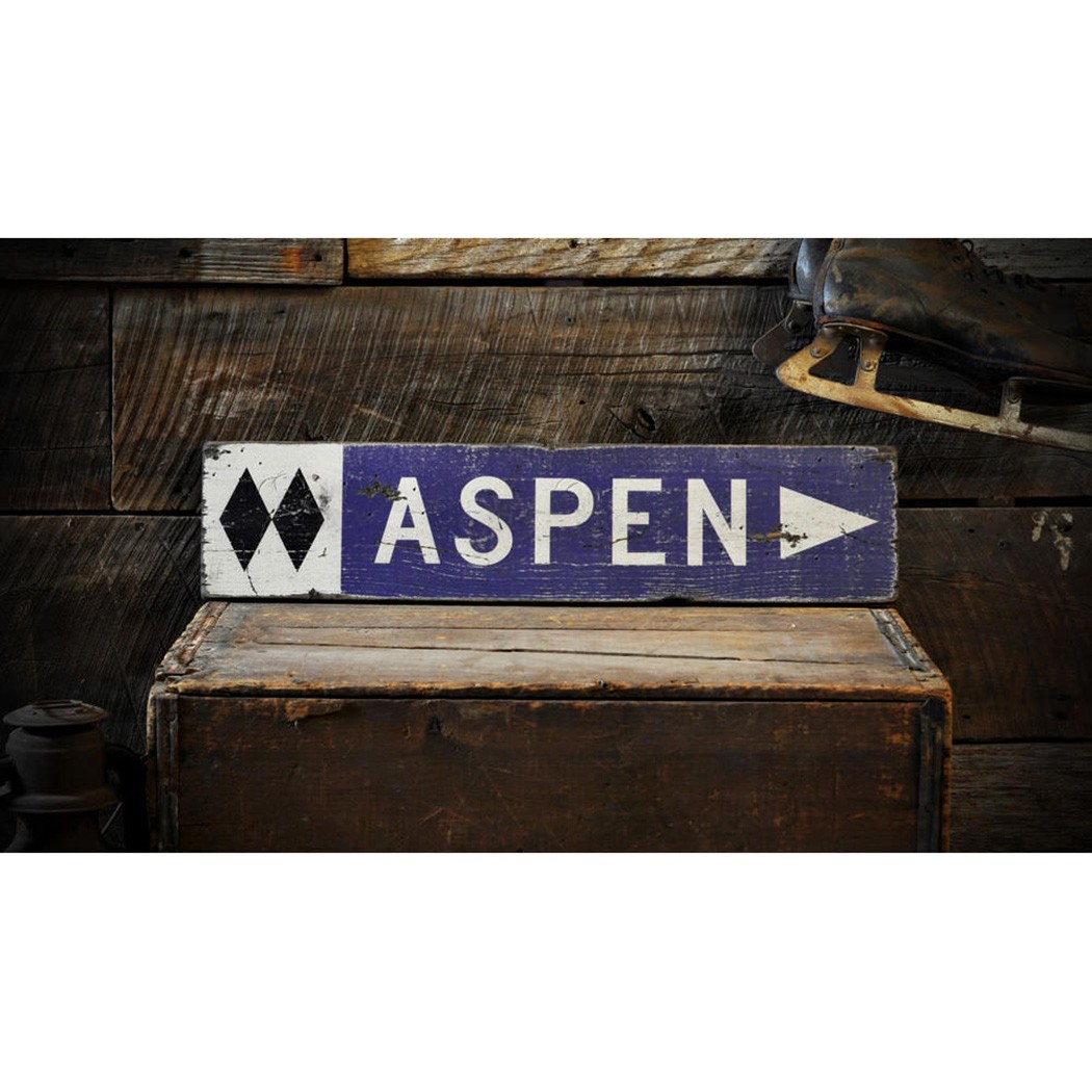 Custom Double Diamond Ski Trail Sign – Rustic Hand Made Wooden