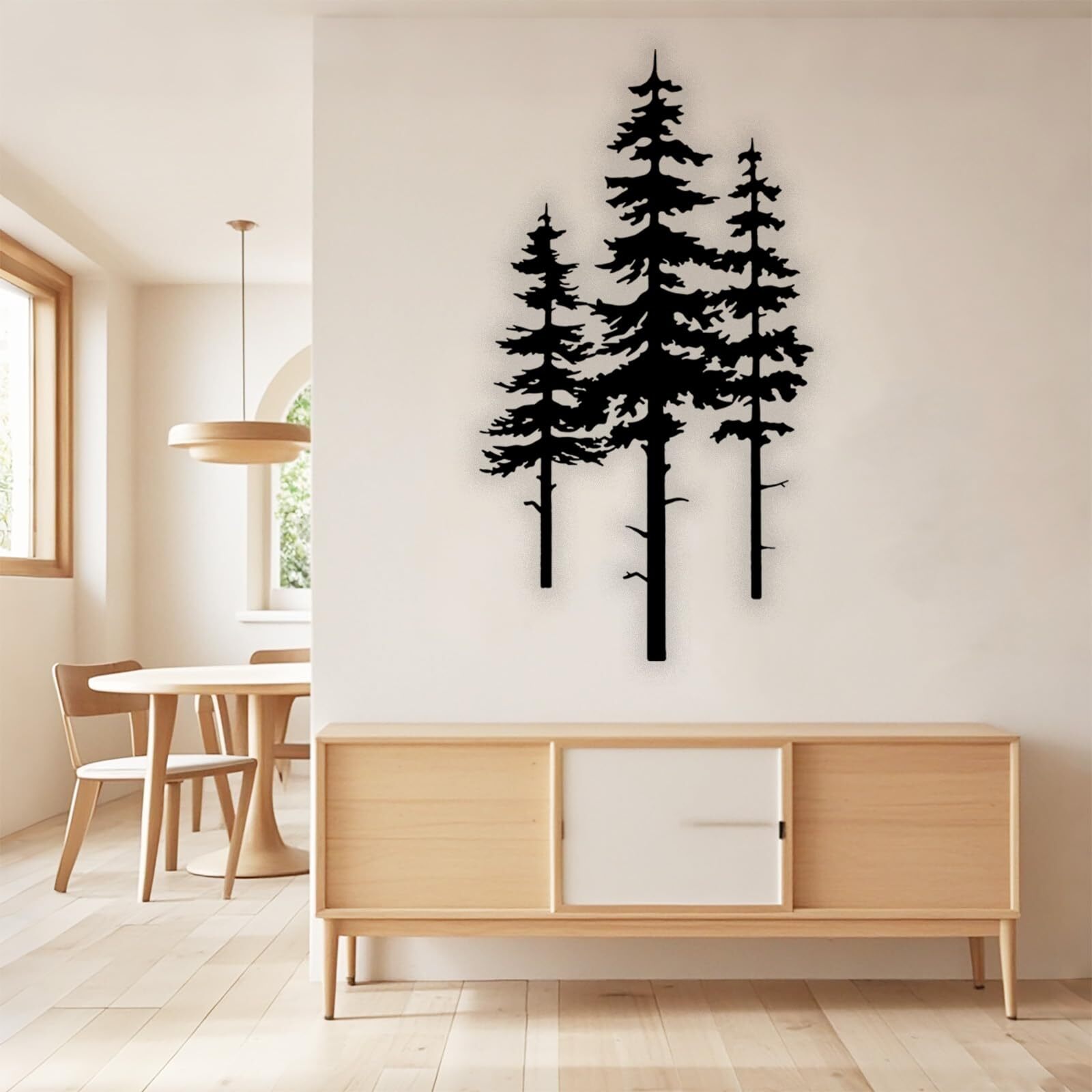 Metal Pine Tree Wall Art for Living Room Tree Wall Art Nature Lover Gift