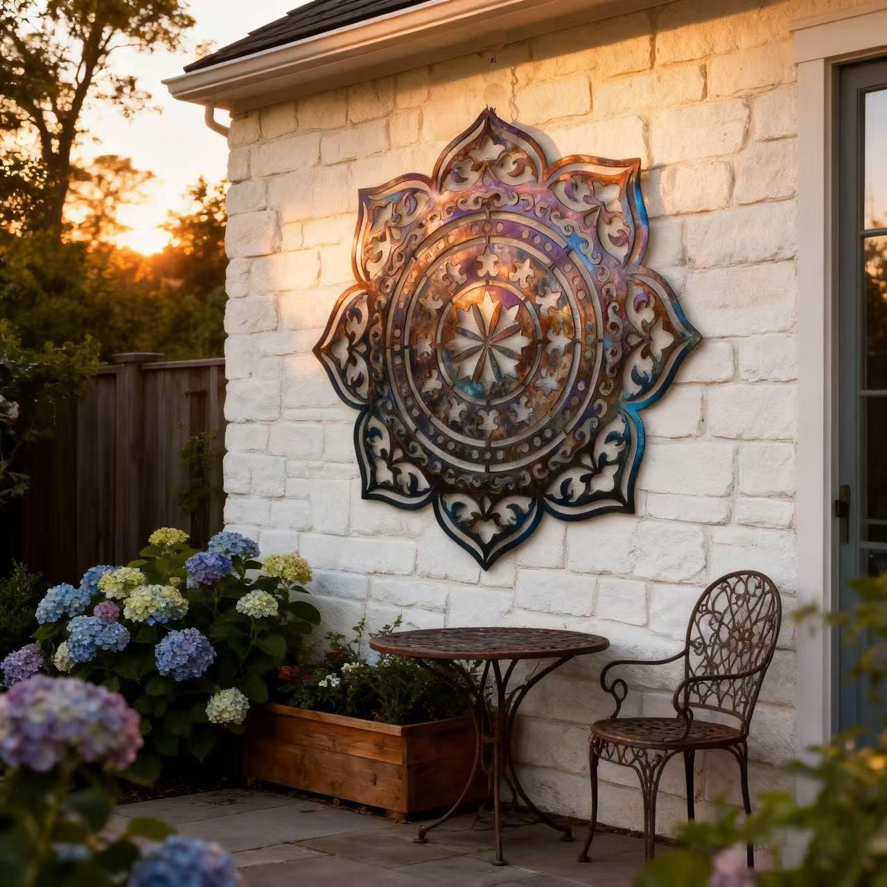 Mandala Wall Art, Heat Color Spiritual Wall Art, Sacred Geometry Decor, Zen Art