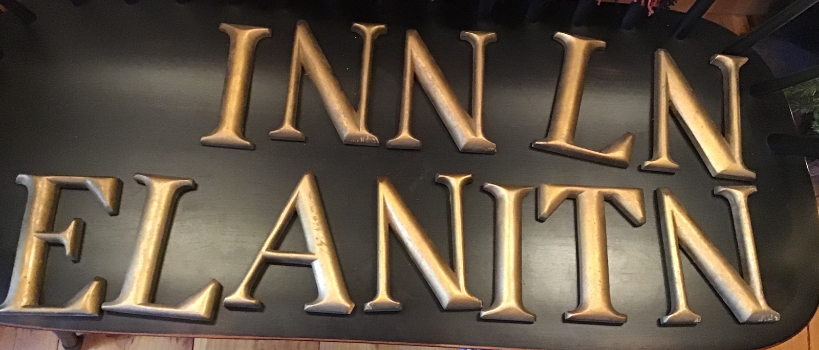12 Wooden Letters Gold Leaf Type Paint 6” Tall Loose