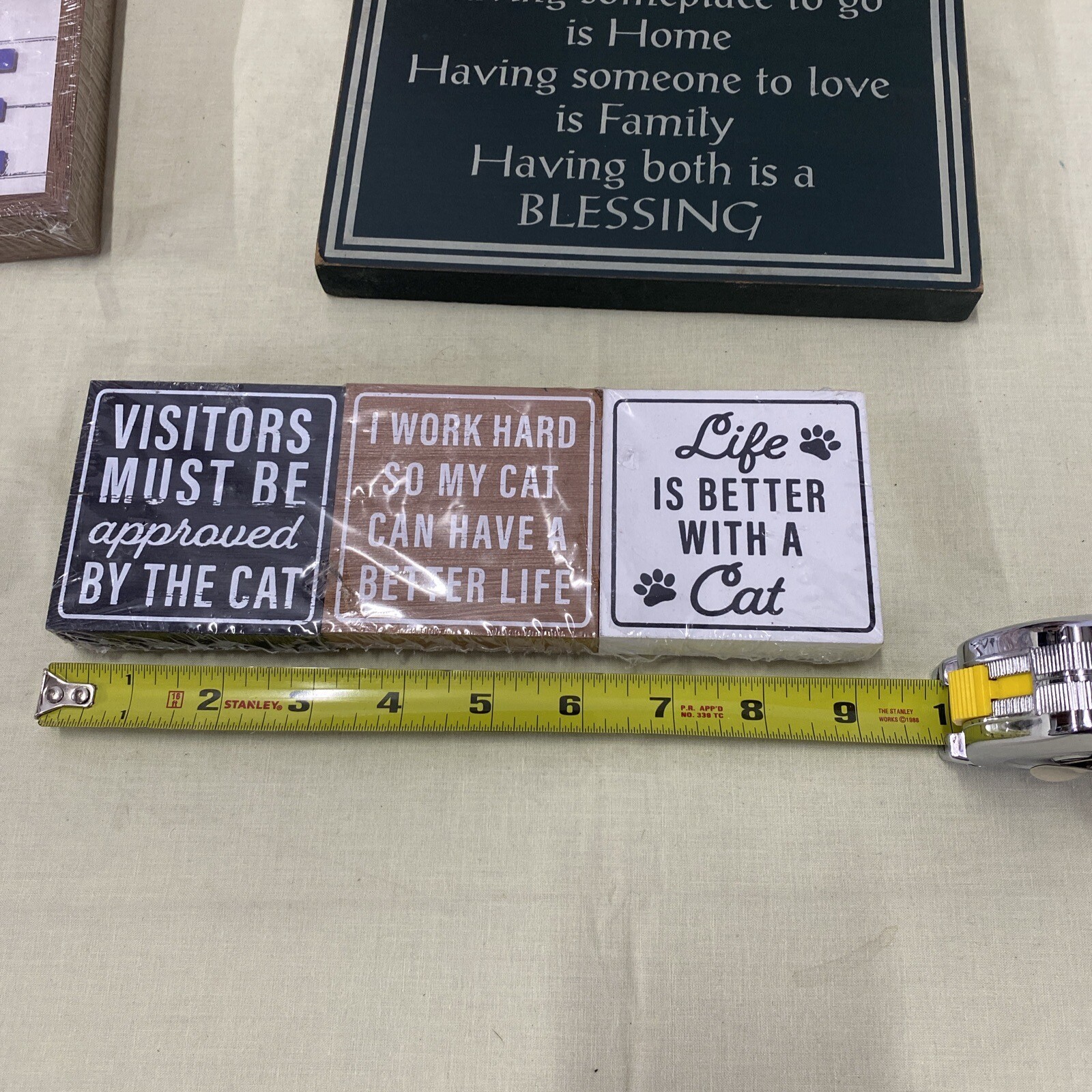 Lot Of 7 Wall Signs Various Sizes See Pictures Some New In Package