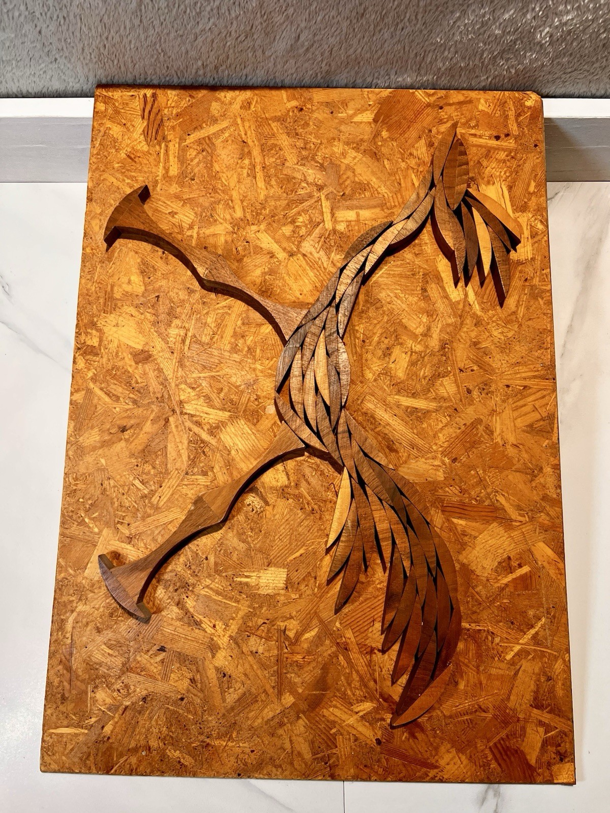 Decorative Wooden Road Runner Desert Hanging Picture Pine Wood Southwest Crafted