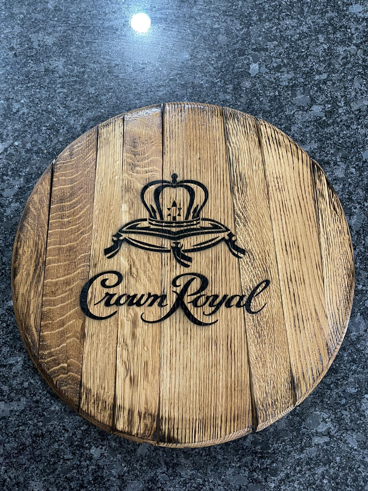 Bar Decor (Crown Royal) Authentic Kentucky Bourbon Whiskey Barrel Lid