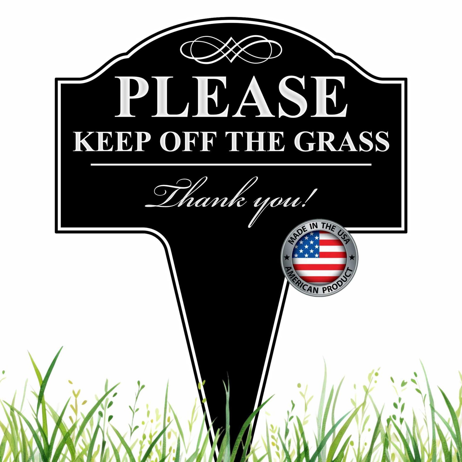 Please Keep Off The Grass Aluminum Yard Sign 10×14