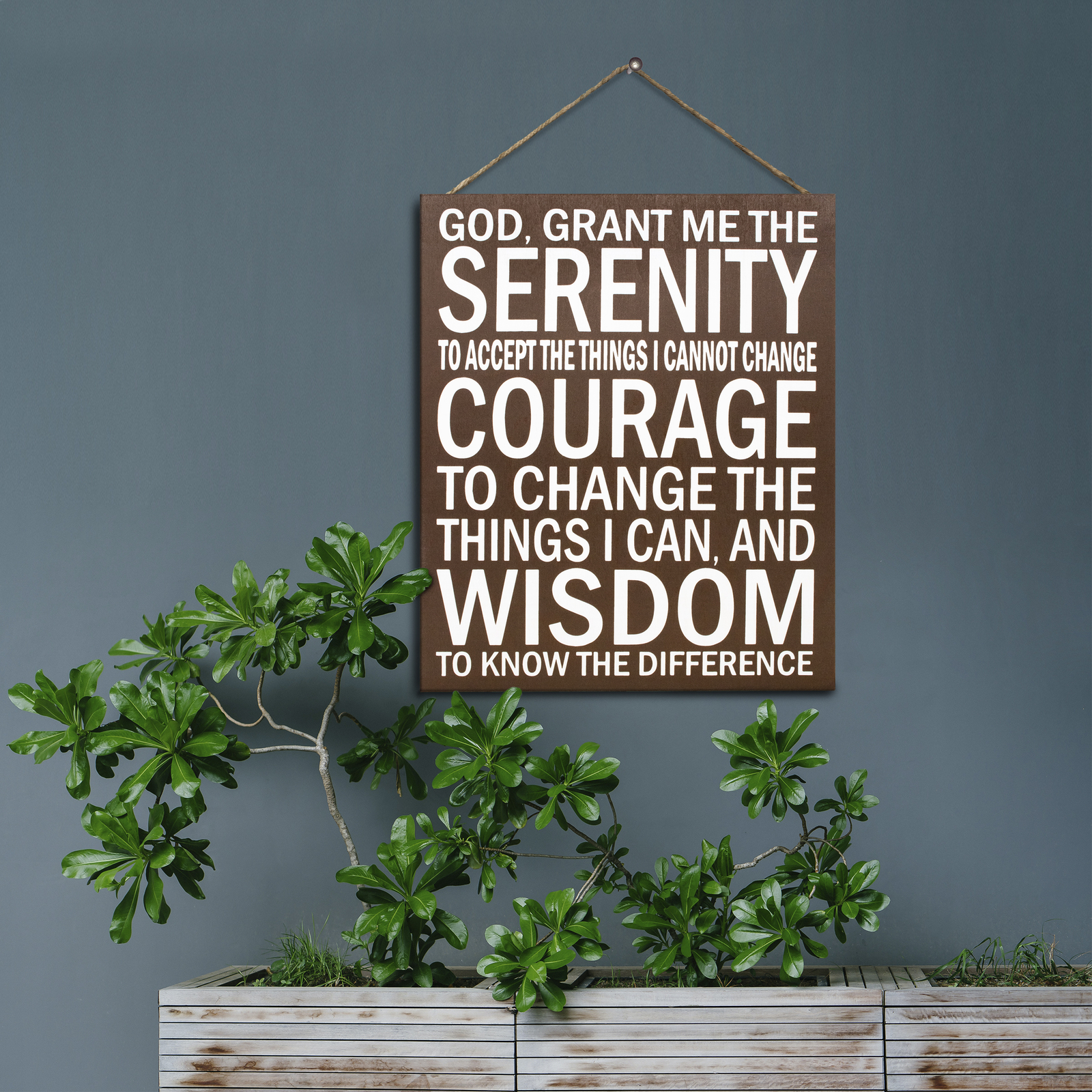 JennyGems Serenity Prayer Sign Serenity Prayer Plaque, Sobriety Gifts for Women