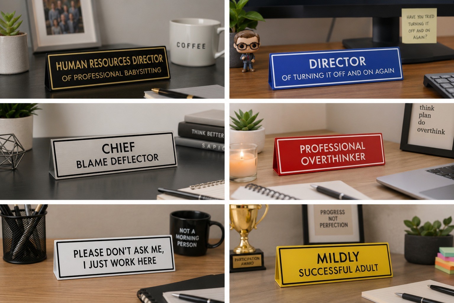Custom Desk Sign: Funny Office Desk Name Plate | Custom Name Sign | Boss Gift