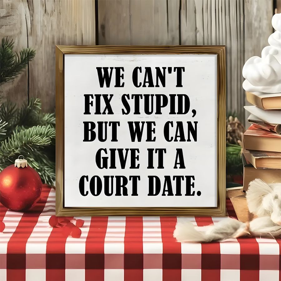 Lawyer Gift Wooden Plaque We Can Give It A Court Date Vintage Style Decor Gift