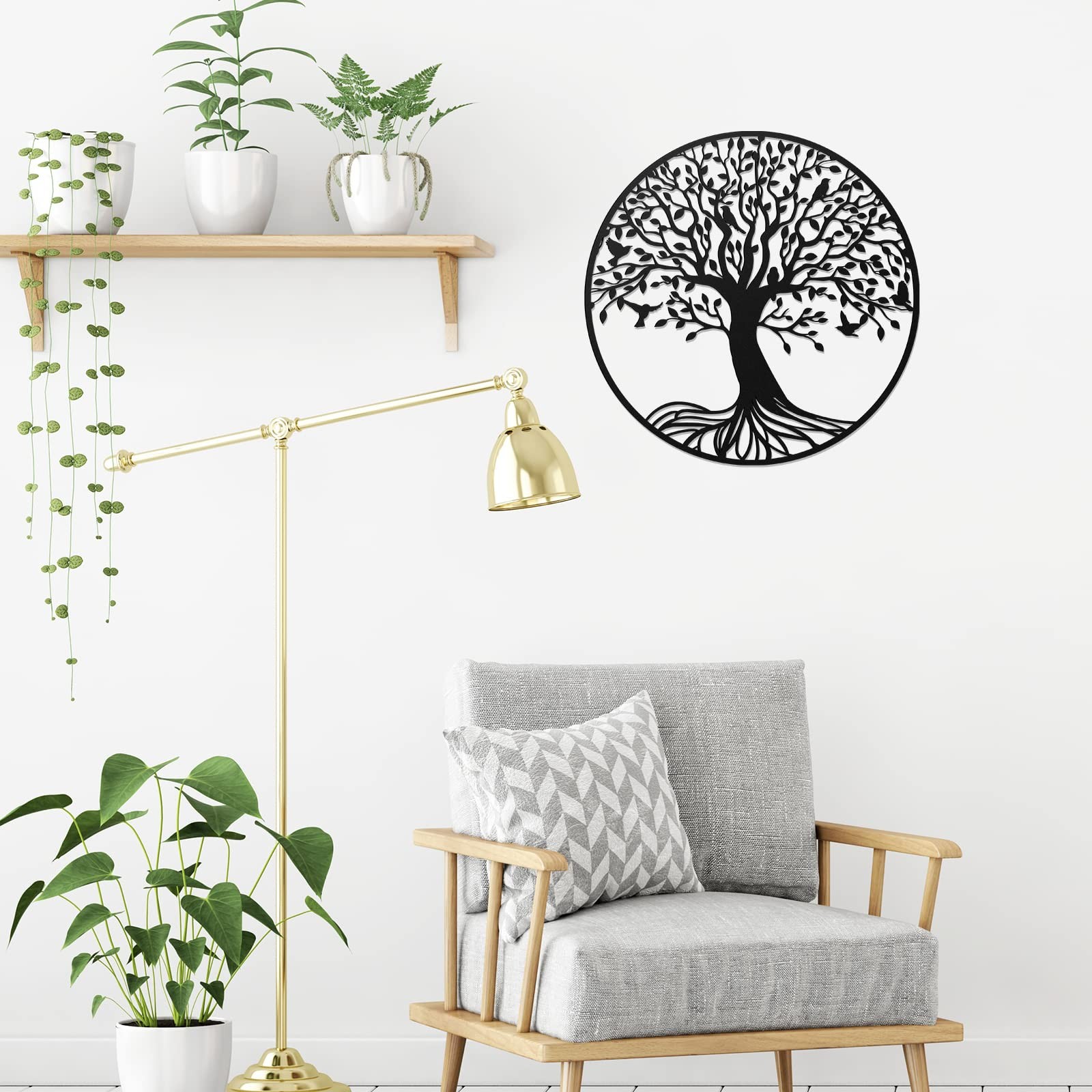Tree of Life Metal Wall Art 11.8 Inch Wall Hanging Family Tree Wall Decor Han…