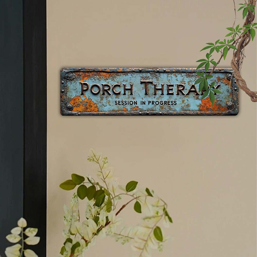 Rustic Vintage Metal Porch Wisdom Sign Waterproof Wall Decor fits Porch Entrance