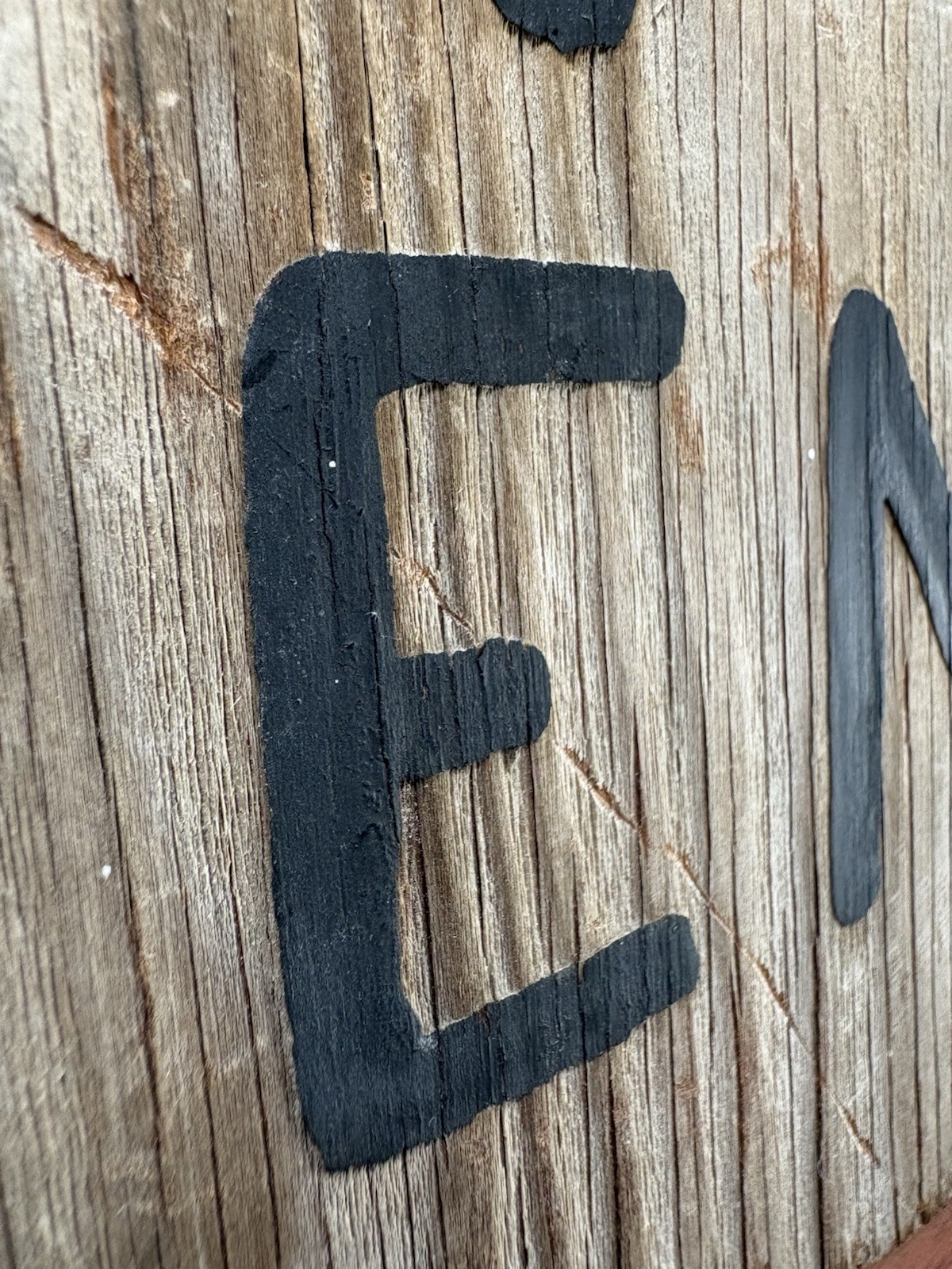 Vintage Original Folk Art Sign Rustic Unique Snow 11 1/4 X 20 1/2