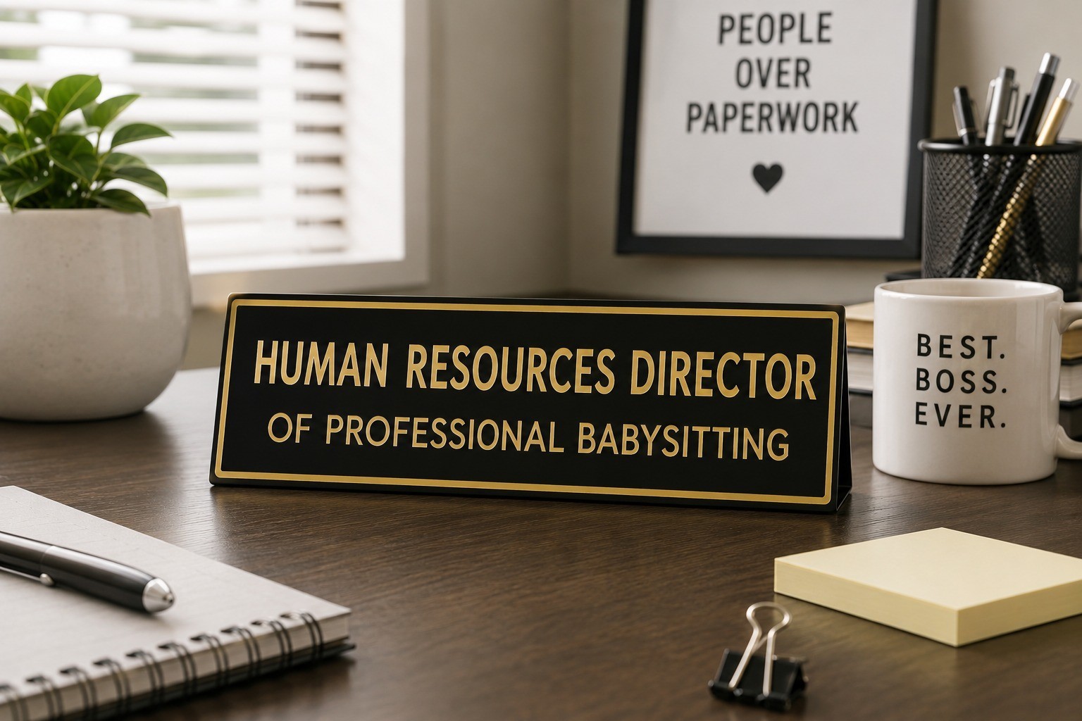 Custom Desk Sign: Funny Office Desk Name Plate | Custom Name Sign | Boss Gift