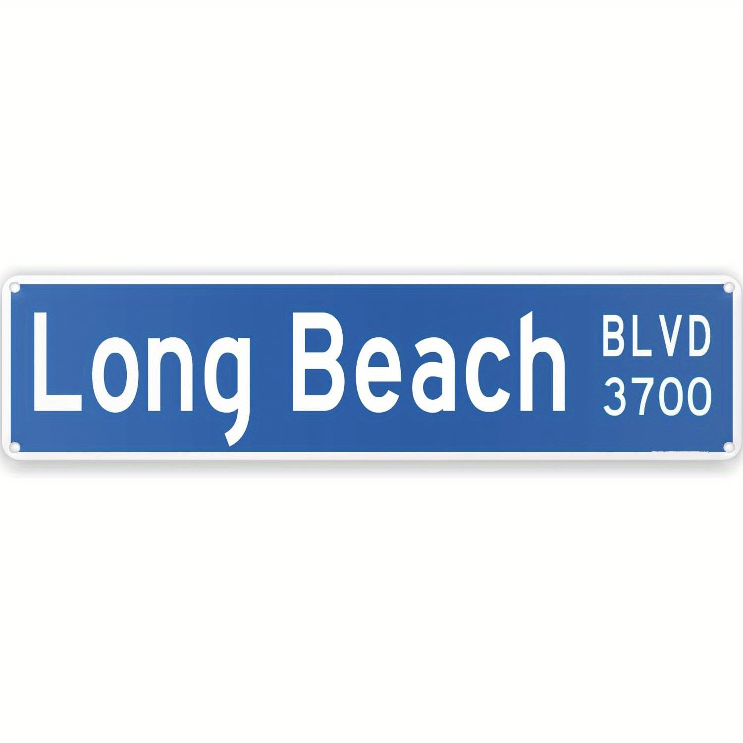 Los Angeles Street Sign Long Beach Boulevard Aluminum 18×4 Funny Decor