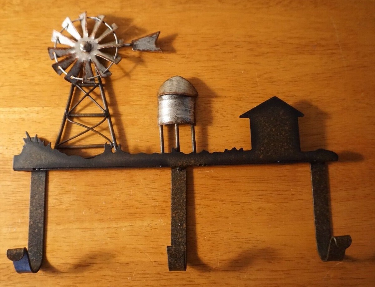 Rustic Country Primitive Windmill Garden Barn Water Tower Hook Farm House Decor