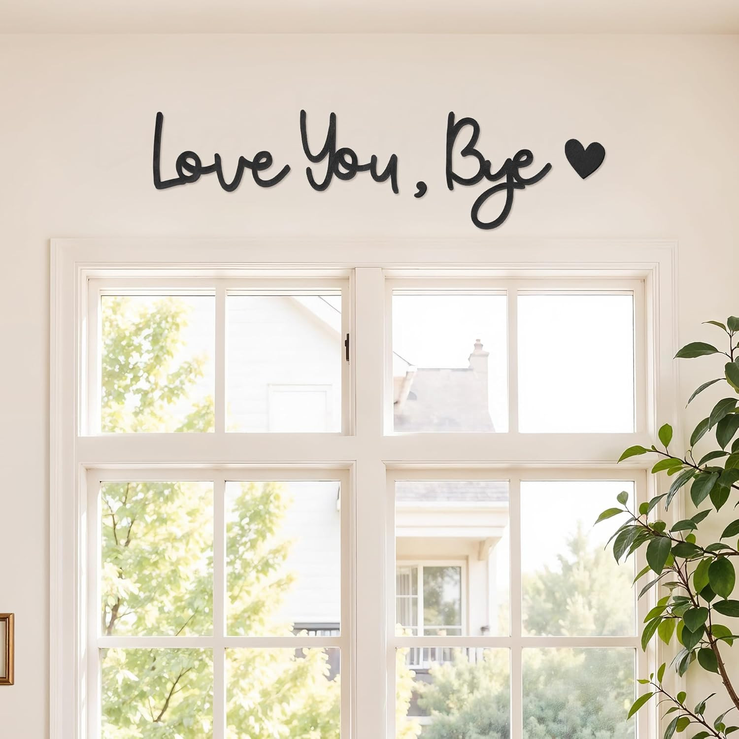 Love You Bye Wall Art Decor Boho Wooden Sign Decor Express Love and Warm with He