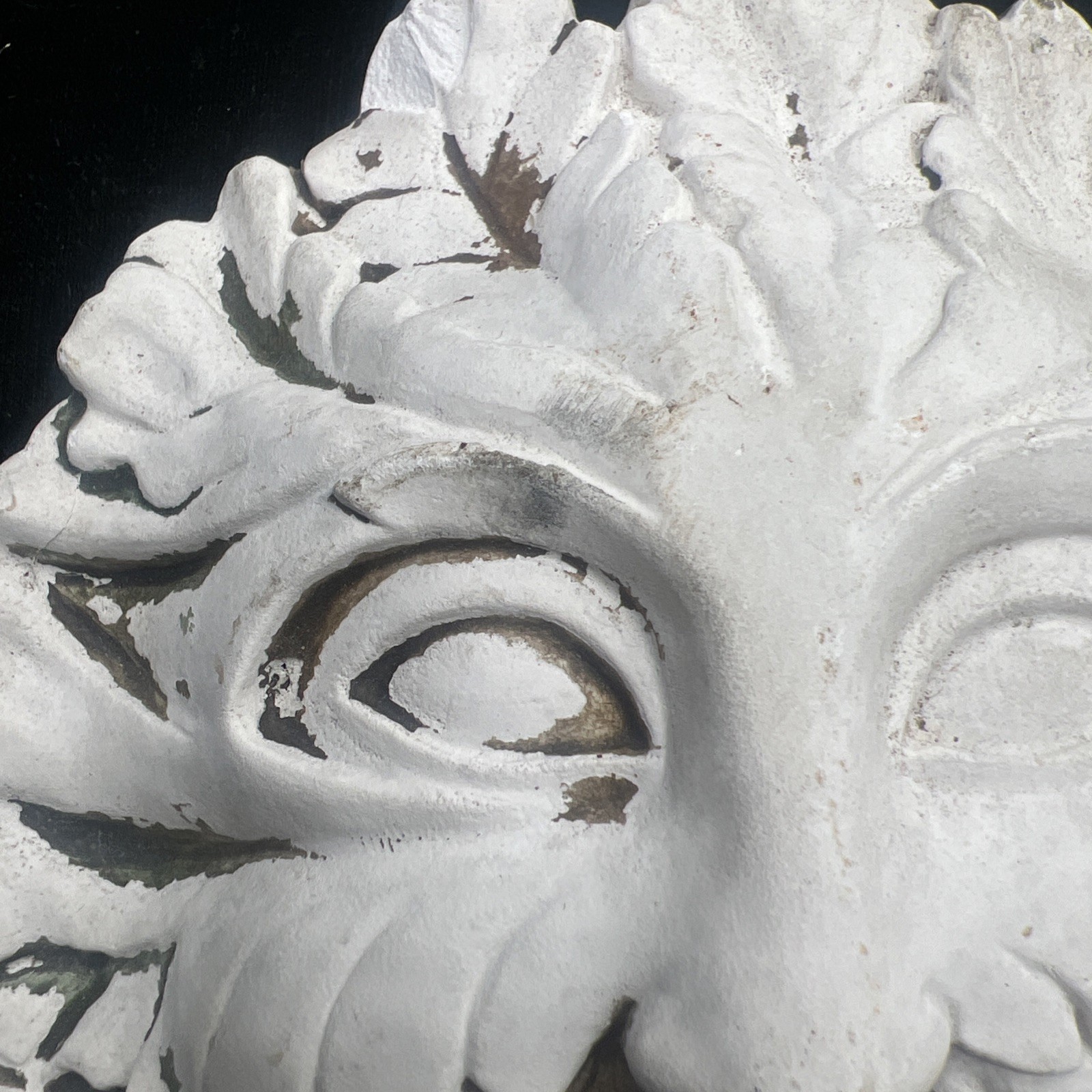 Green man wall plaque leaf face gothic tree man face Garden Art