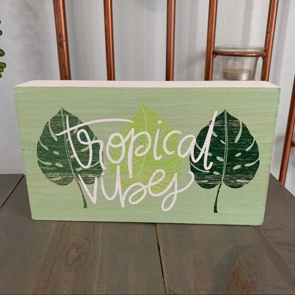 Pen & Paint Hobby Lobby Tropical Vibes Wooden Sign Multicolored Table or Hanging