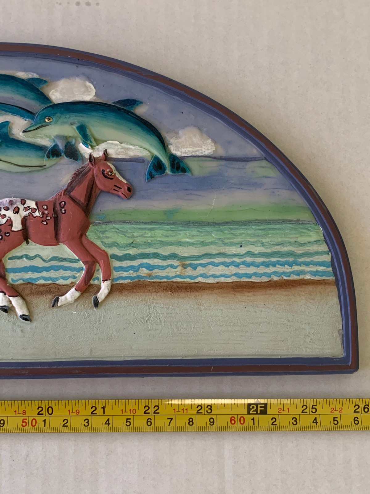 Kenyield 3D Horse Wall Plaque 26″ x 6″ Western Animal Dolphins 2026 Year Decor