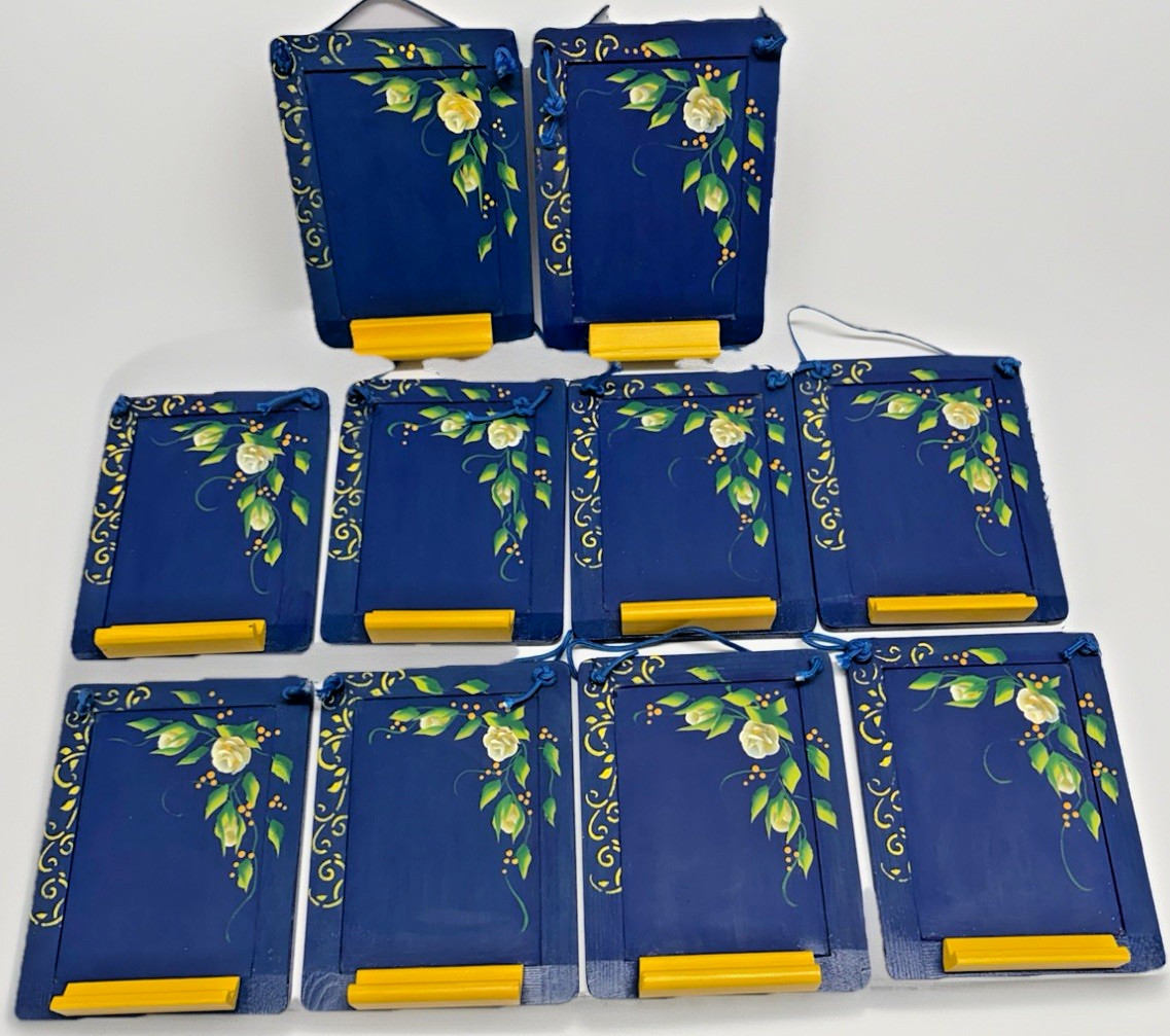 Lot of 10 Hand painted, Mini Chalkboards,Wall Decor, Teachers