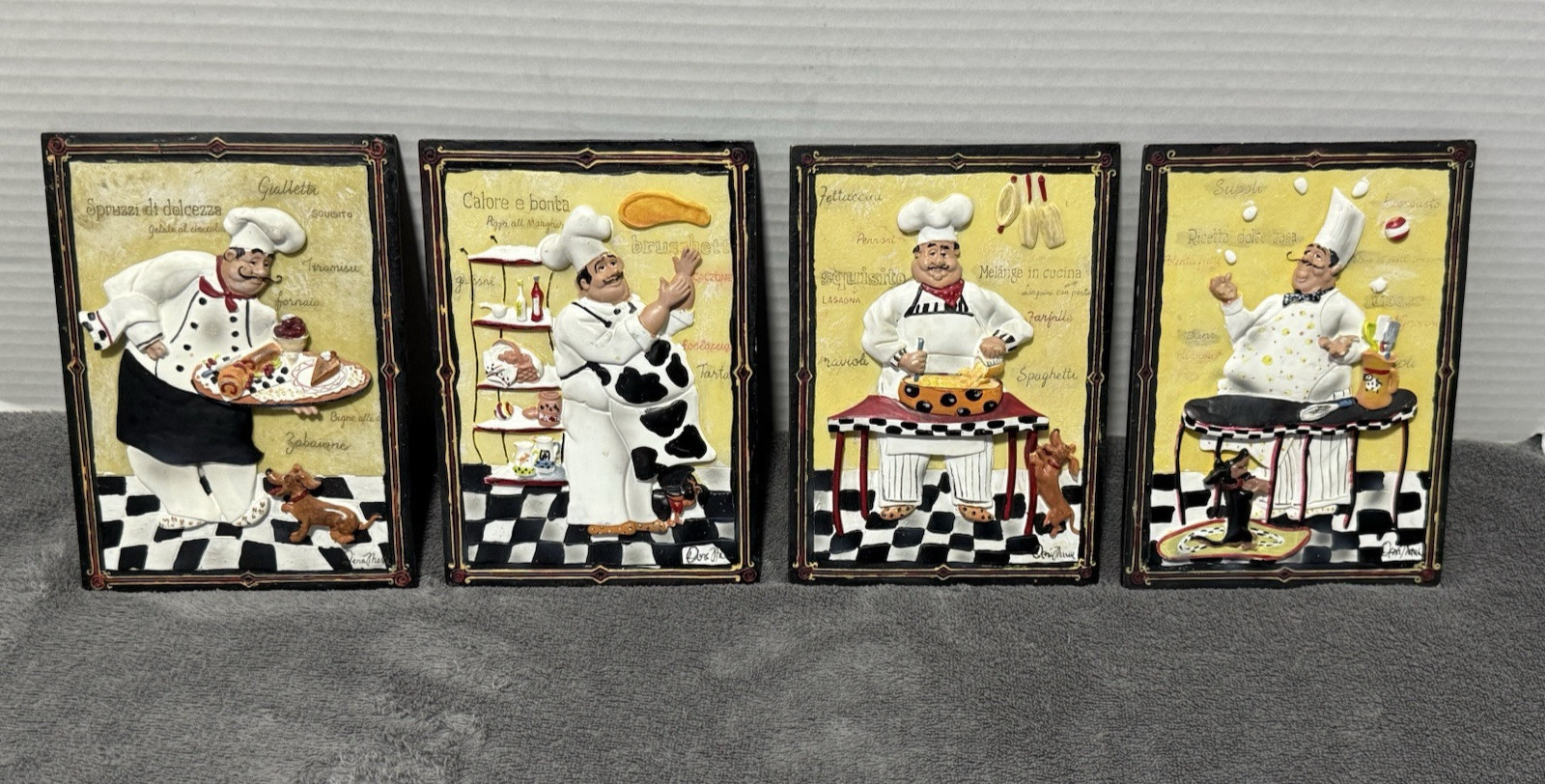 Dena Marie Kitchen Tile 3D Resin Baker Backsplash Set of 4