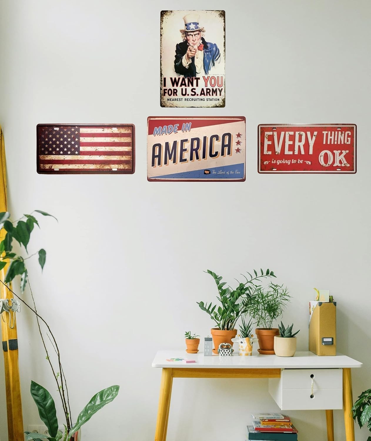 Made in America Vintage Metal Tin Sign – 12×8