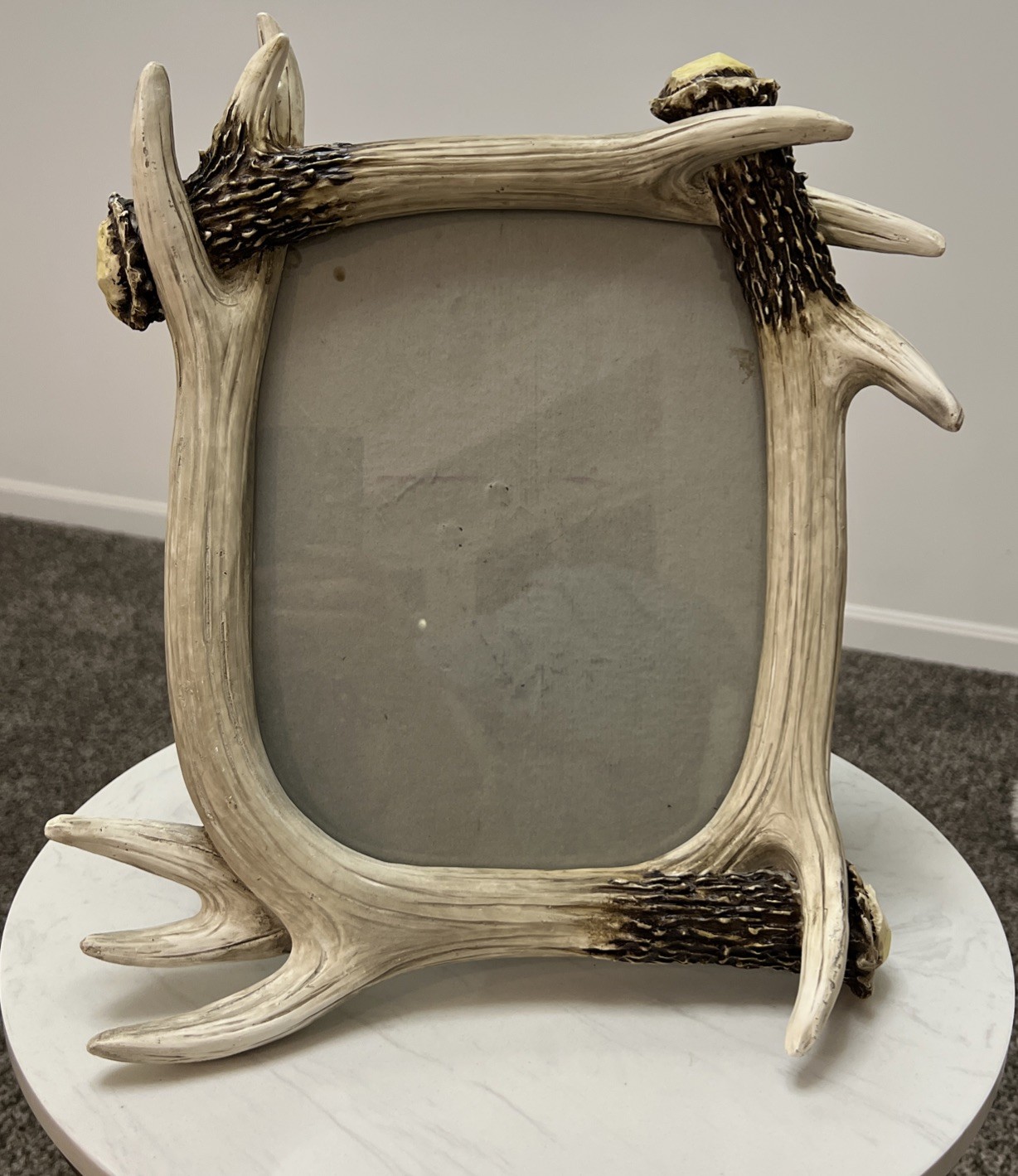 Rivers Edge 8×10 Picture Frame Rustic Resin Antler Cabin Hunting Outdoors Deer