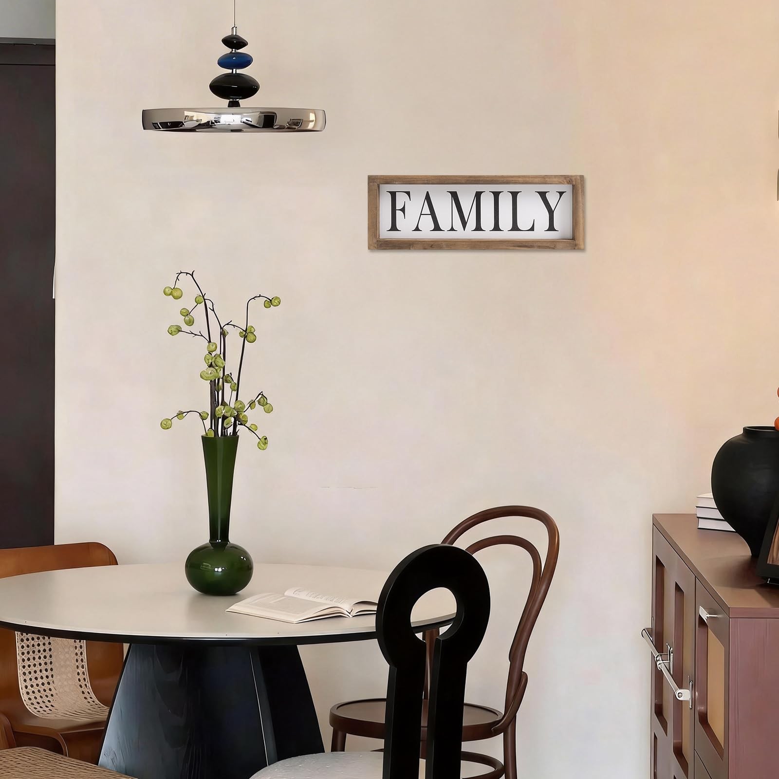 Wooden Family Sign, Wood Frame Family Wall Decor, Rustic Decorative Signage P…