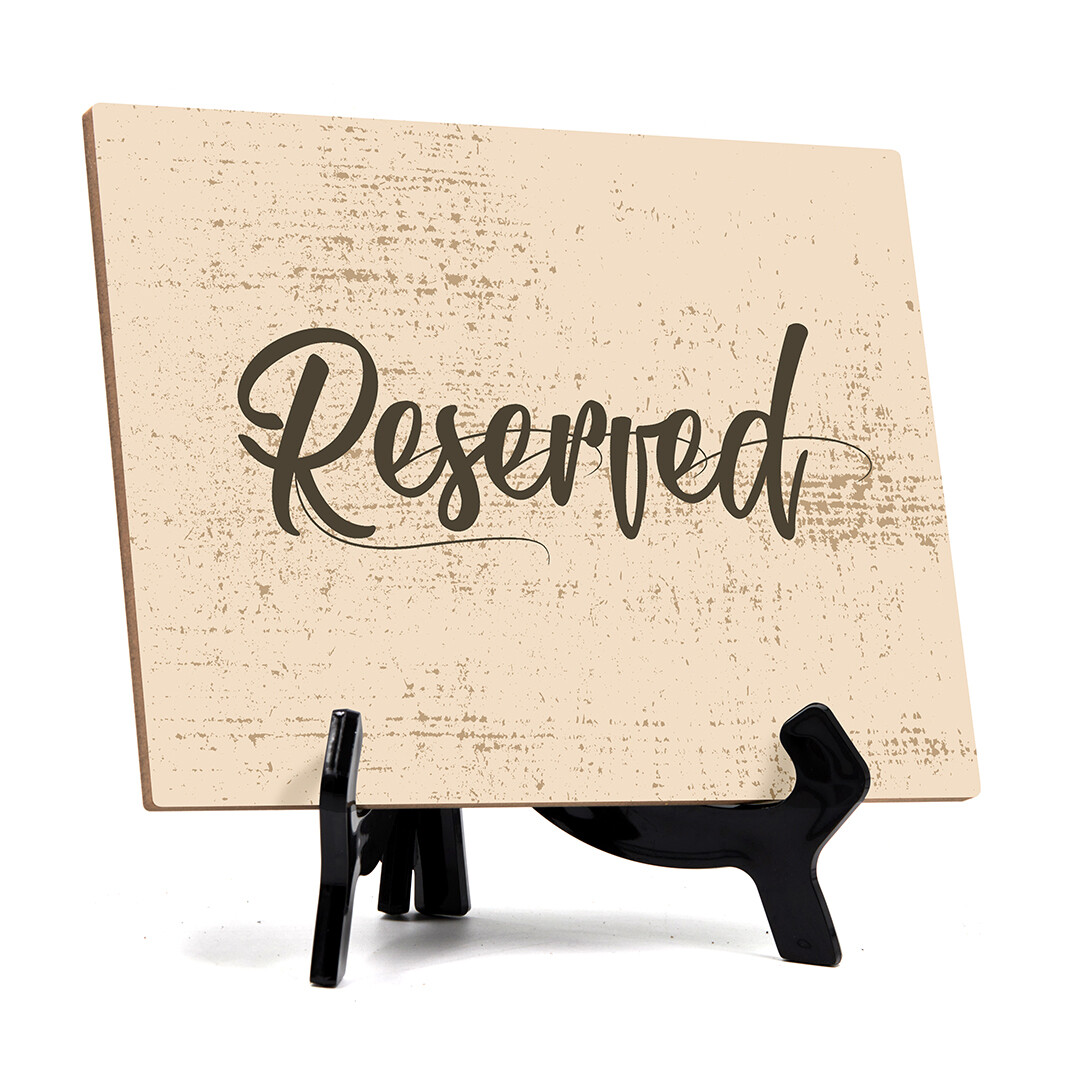 Reserved Table Sign with Easel Stand, 6″ x 8″