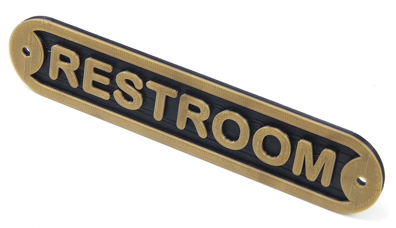 Plastic Restroom Water Closet Toilet Door Sign Bathroom Powder Room Plaque