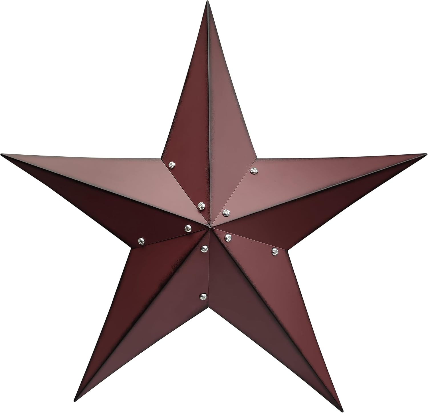 24″ Rustic Metal Barn Star Wall Decor-Handmade Red Barn Stars Indoor or Outdoor