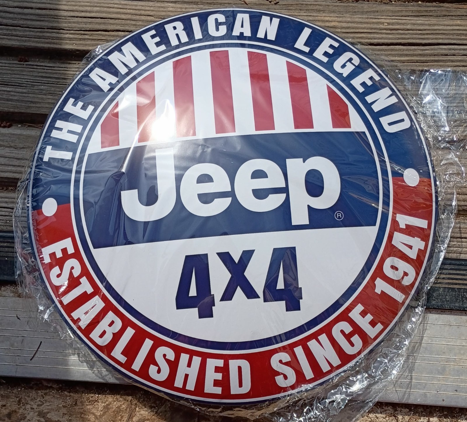 15 inch American Jeep 4×4 Dome metal Sign
