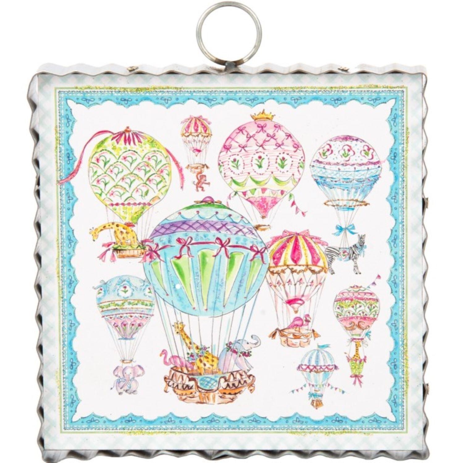 The Round Top Collection Mini Balloons Galore Print 6x6x1